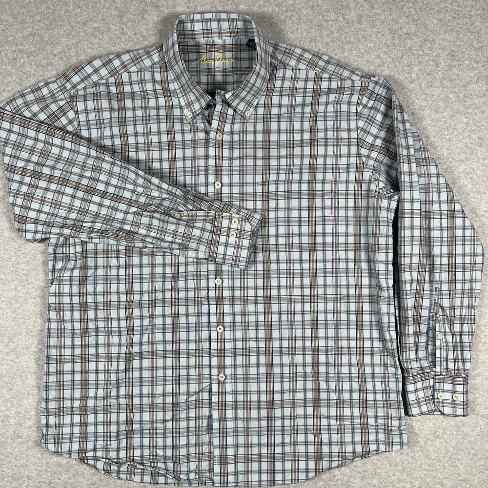 Alan Flusser Shirt XL Colorful Plaid Casual Cotton Button Up Long Sleeve Mens - Picture 2 of 9